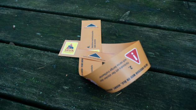 Riistaonnettomuusmerkki.